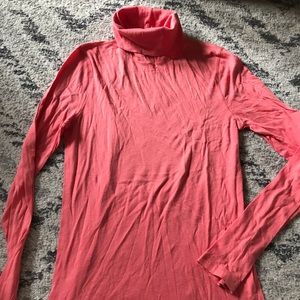 J Crew coral tissue turtleneck